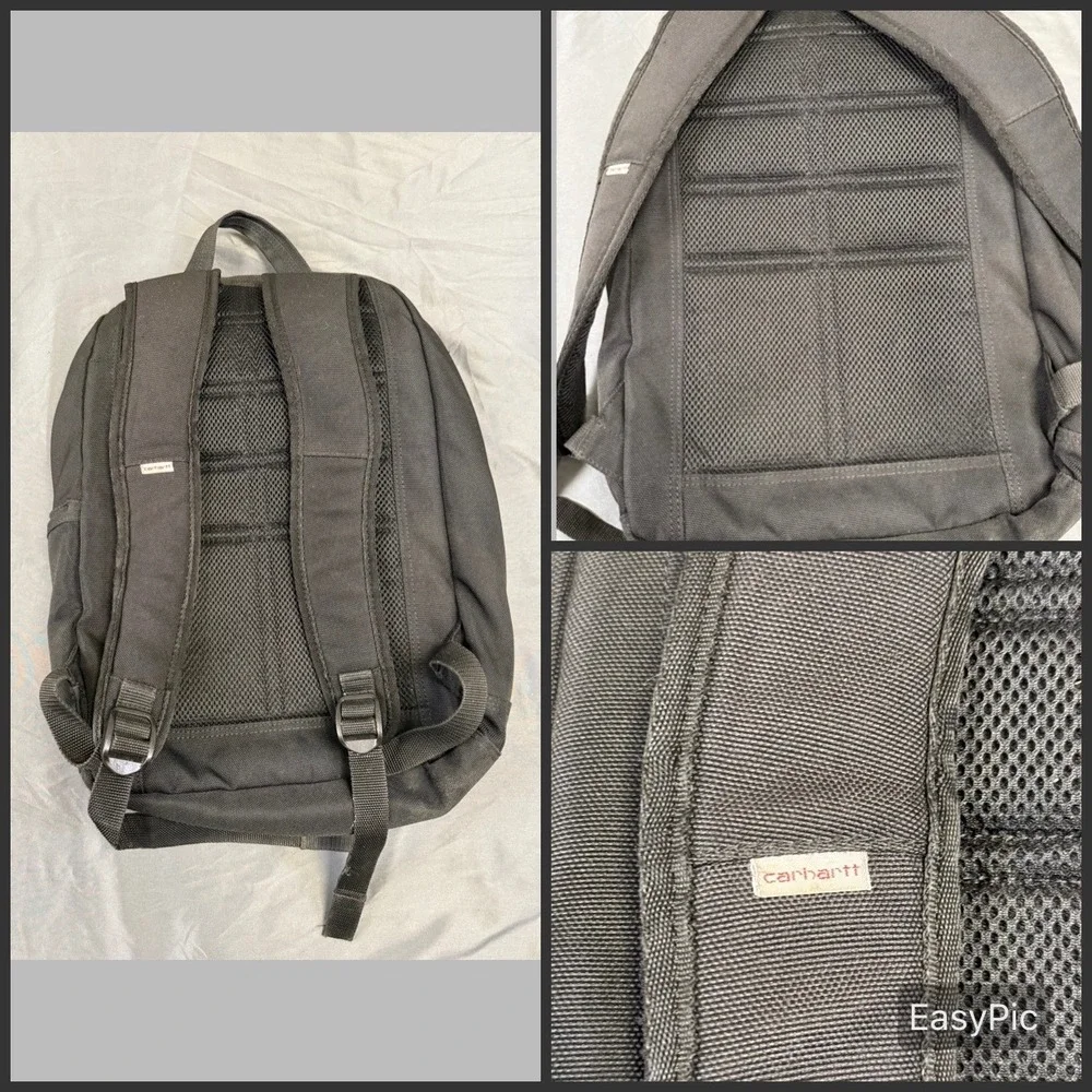 Carhartt Legacy Standard Work Backpack Black Canvas Samsung Embroidered Utility